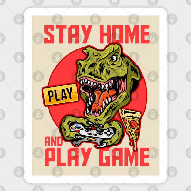 dino play games Sticker by Mako Design 